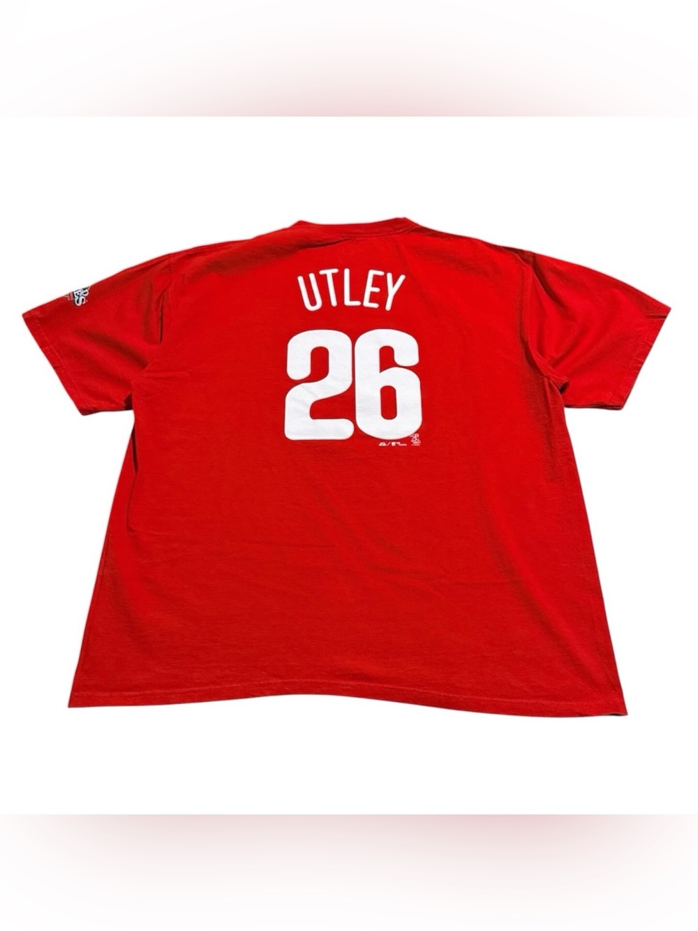 ❗️SOLD❗️Majestic 08 Philadelphia Phillies Chase Utley No. 26 WS Jersey Tee
